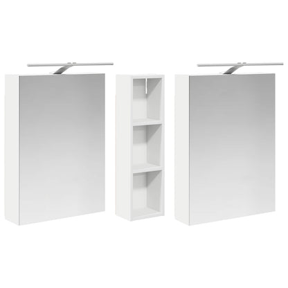 Badkamerkastenset 3 pcs 120 x 14,5 x 70 cm Bewerkt hout