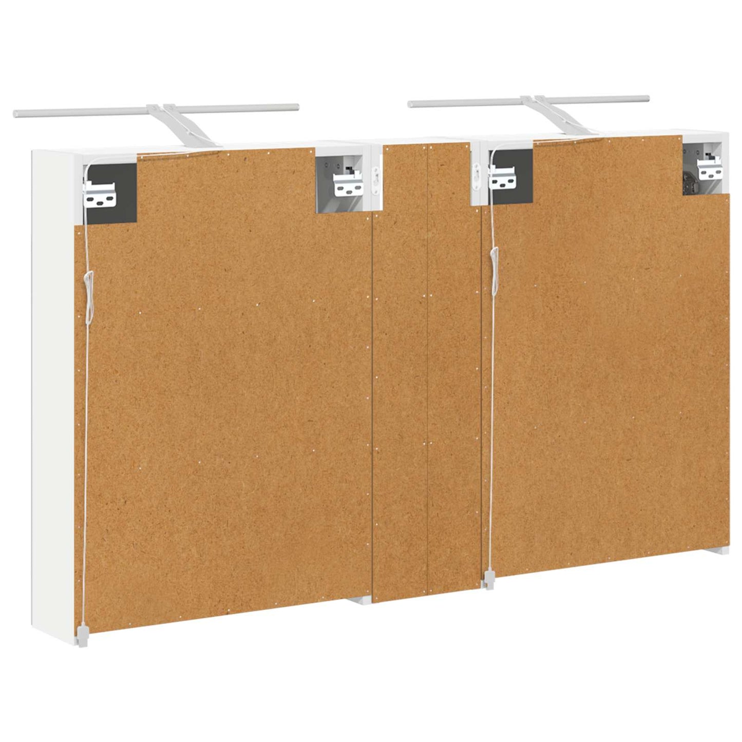 Badkamerkastenset 3 pcs 120 x 14,5 x 70 cm Bewerkt hout
