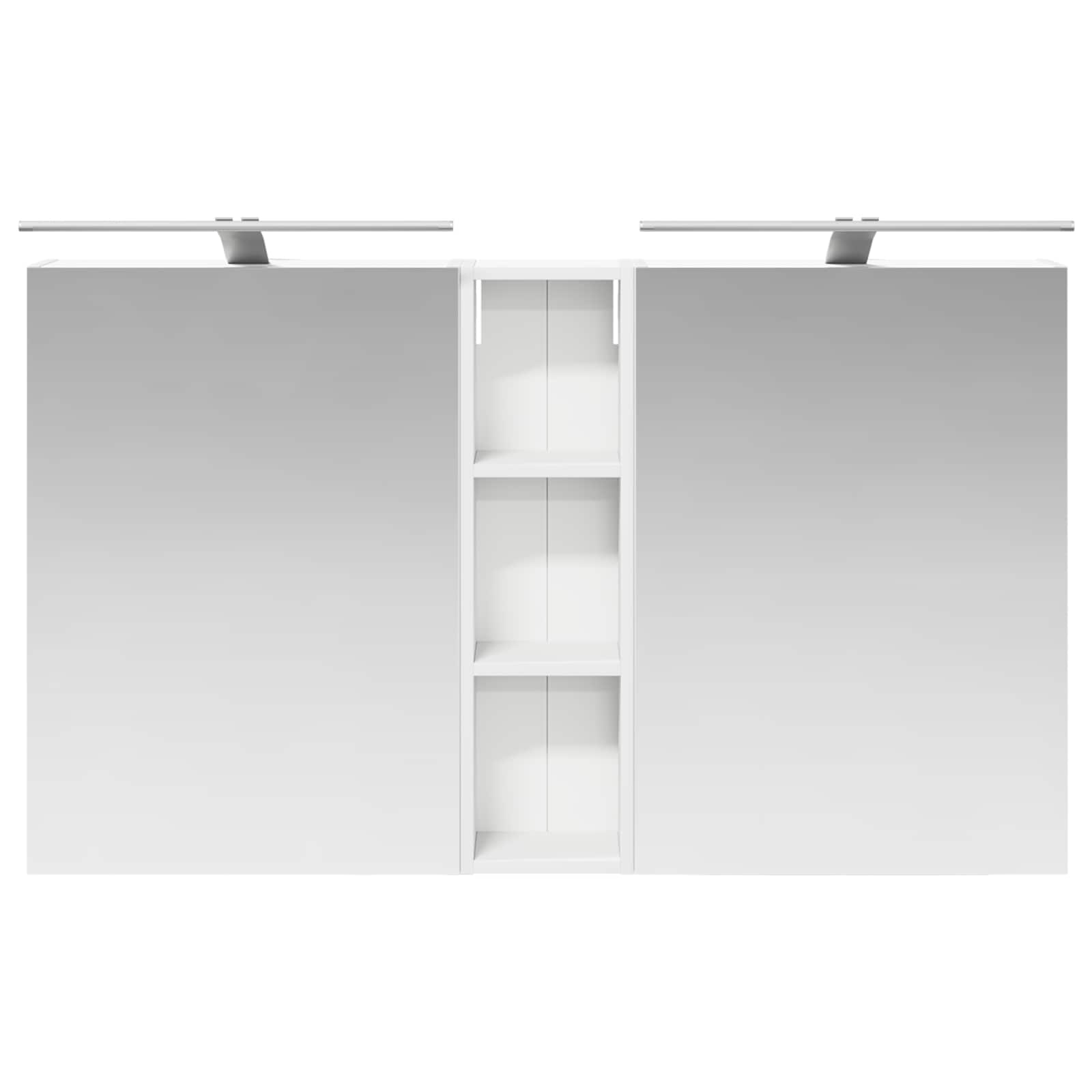Badkamerkastenset 3 pcs 120 x 14,5 x 70 cm Bewerkt hout