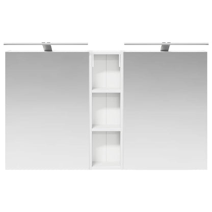 Badkamerkastenset 3 pcs 120 x 14,5 x 70 cm Bewerkt hout