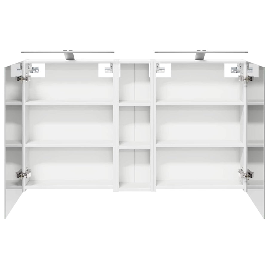 Badkamerkastenset 3 pcs 120 x 14,5 x 70 cm Bewerkt hout