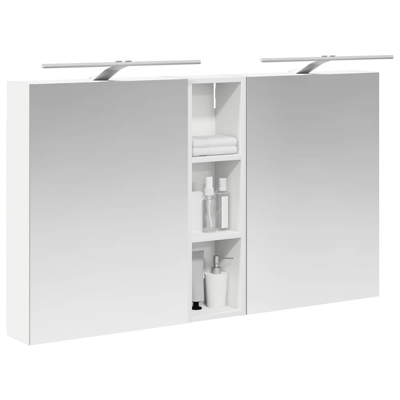 Badkamerkastenset 3 pcs 120 x 14,5 x 70 cm Bewerkt hout