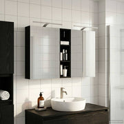 Badkamerkastenset 120 cm bewerkt hout