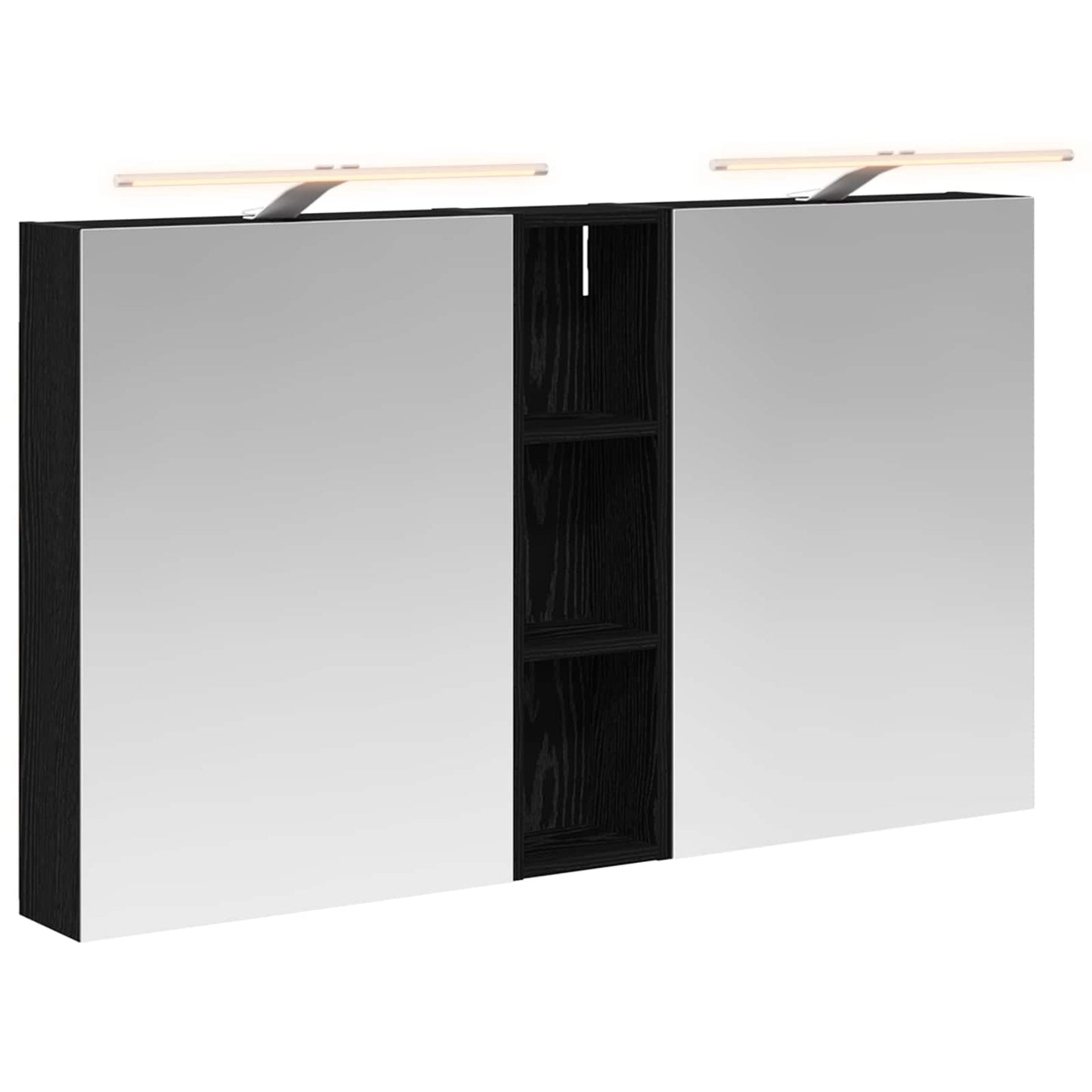 Badkamerkastenset 3 pcs 120 x 14,5 x 70 cm Bewerkt hout