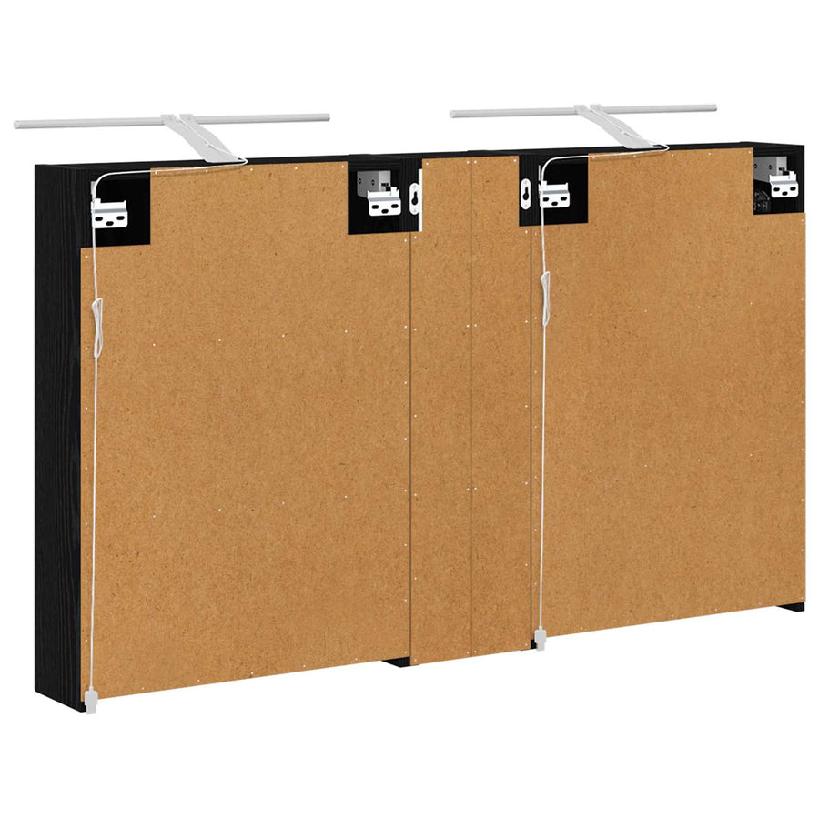 Badkamerkastenset 3 pcs 120 x 14,5 x 70 cm Bewerkt hout