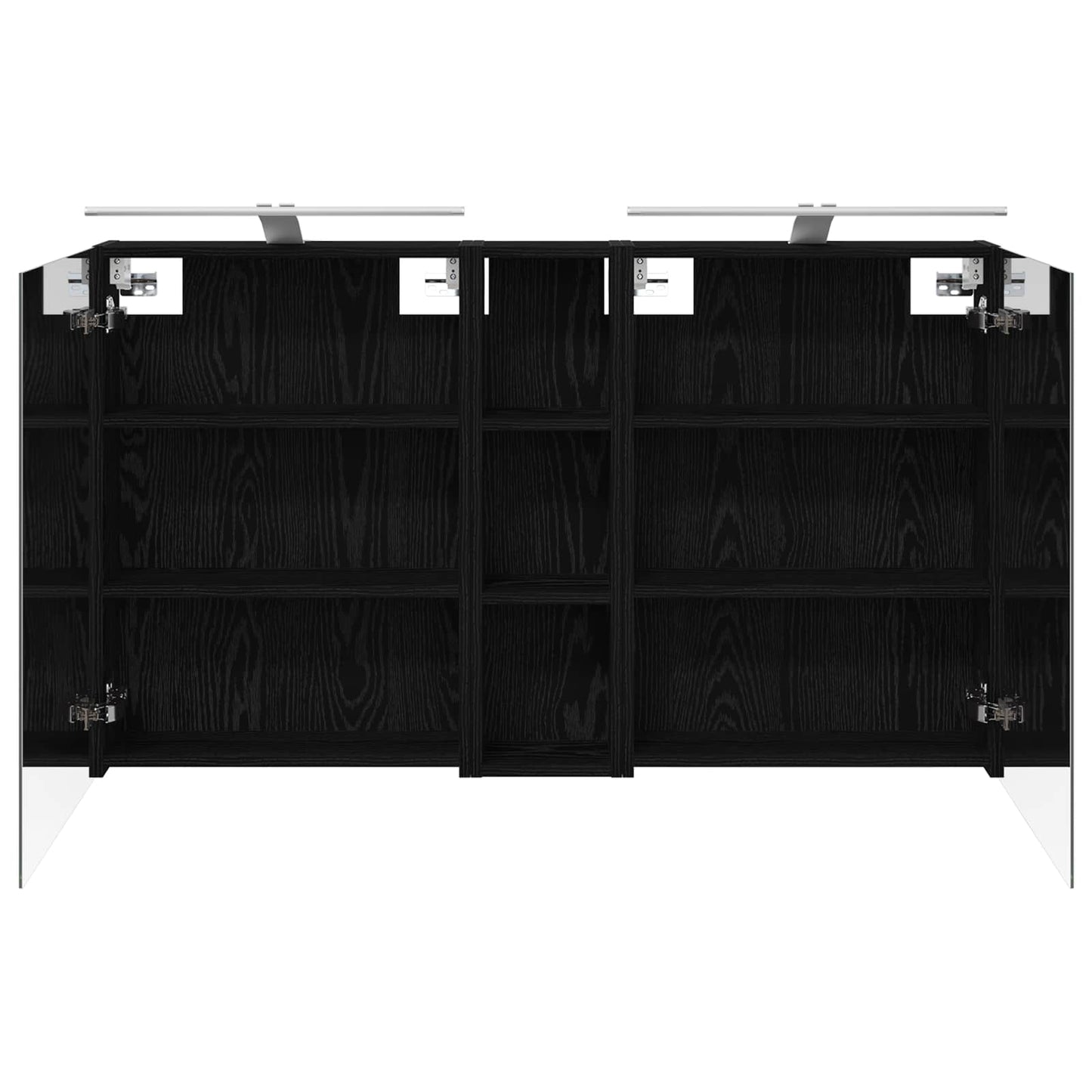 Badkamerkastenset 3 pcs 120 x 14,5 x 70 cm Bewerkt hout