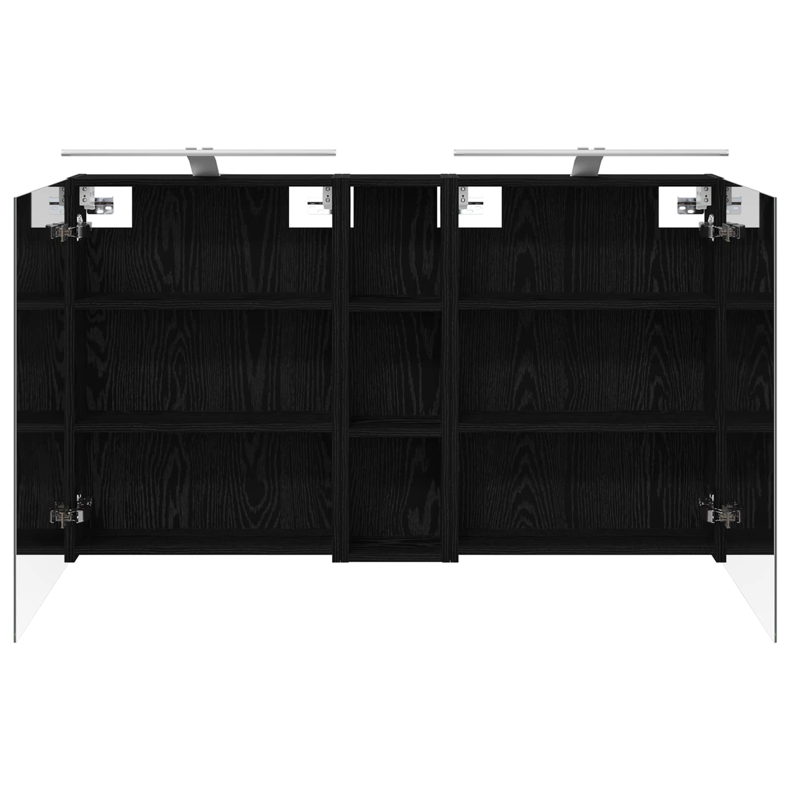 Badkamerkastenset 3 pcs 120 x 14,5 x 70 cm Bewerkt hout