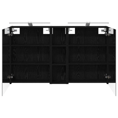 Badkamerkastenset 3 pcs 120 x 14,5 x 70 cm Bewerkt hout