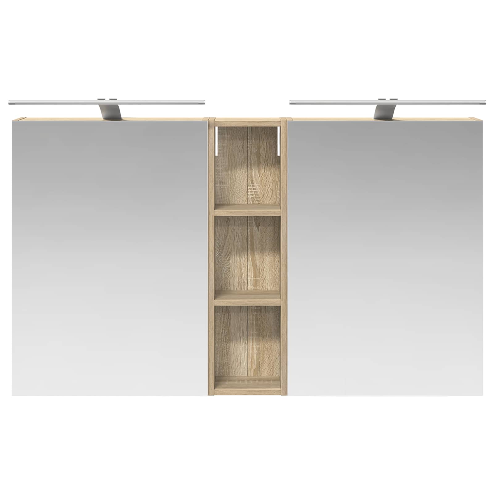 Badkamerkastenset 3 pcs 120 x 14,5 x 70 cm Bewerkt hout
