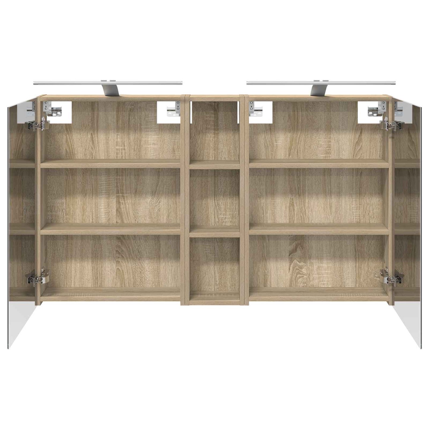 Badkamerkastenset 3 pcs 120 x 14,5 x 70 cm Bewerkt hout