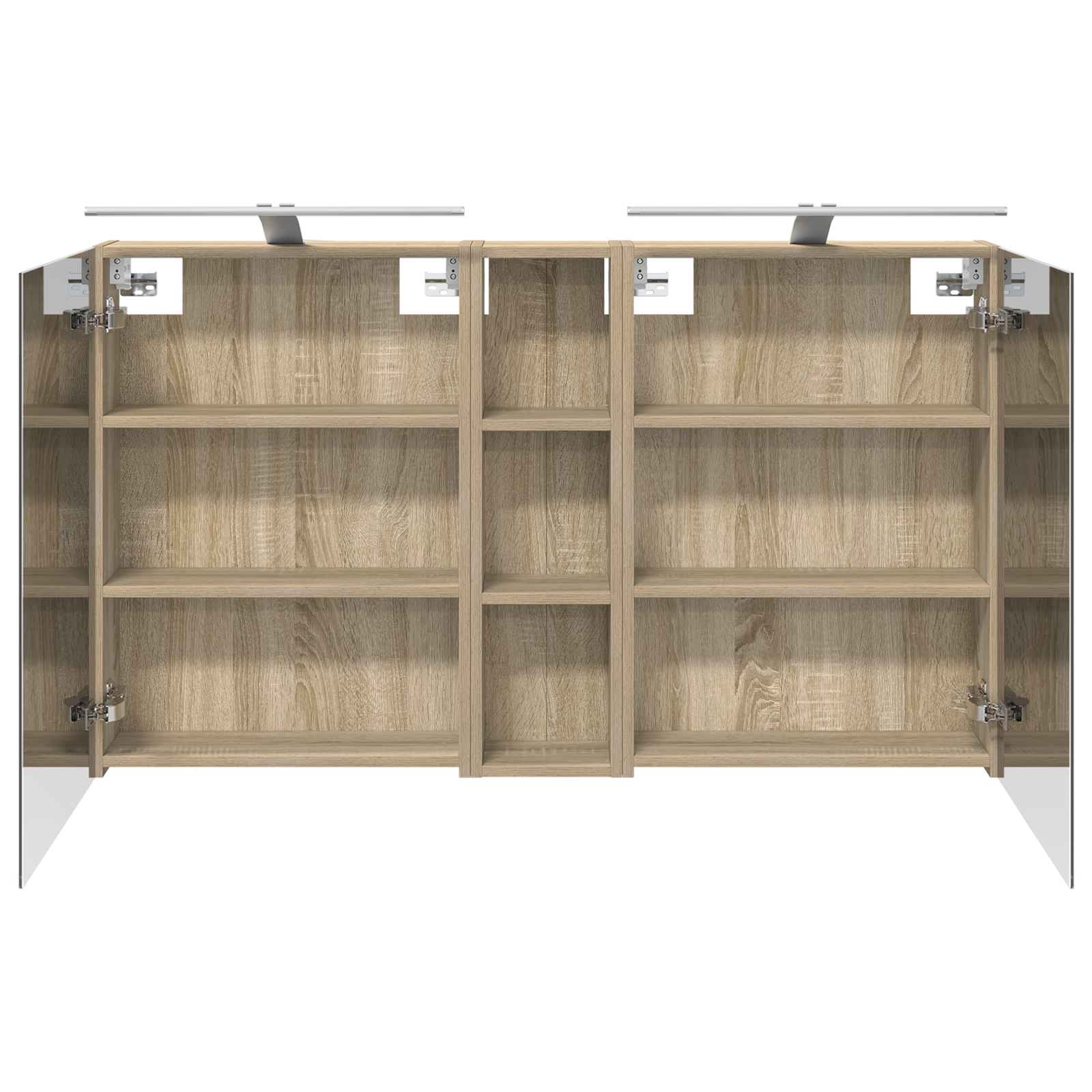 Badkamerkastenset 3 pcs 120 x 14,5 x 70 cm Bewerkt hout