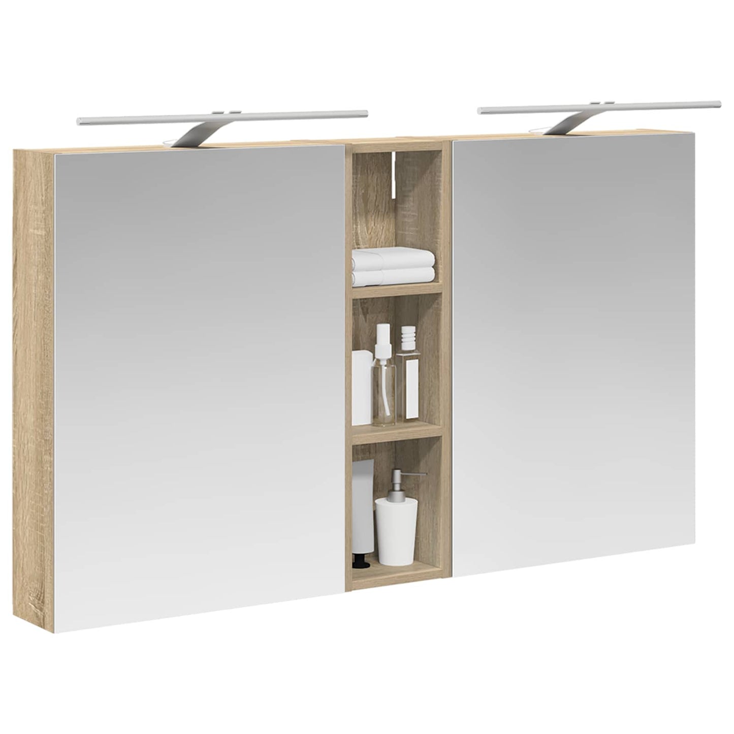 Badkamerkastenset 3 pcs 120 x 14,5 x 70 cm Bewerkt hout