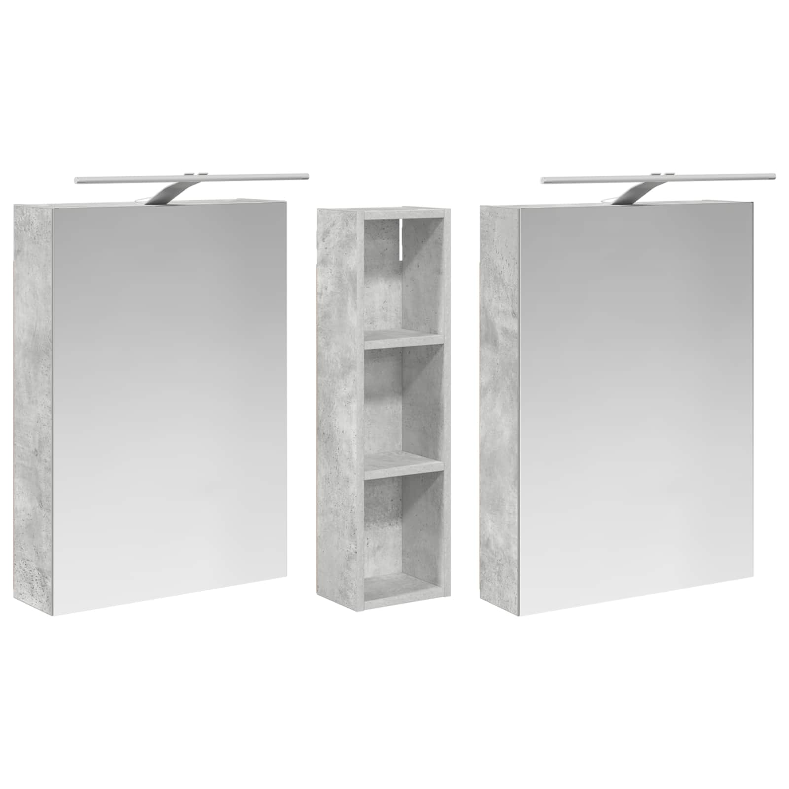 Badkamerkastenset 3 pcs 120 x 14,5 x 70 cm Bewerkt hout