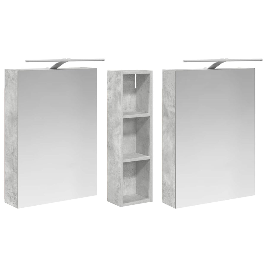 Badkamerkastenset 3 pcs 120 x 14,5 x 70 cm Bewerkt hout