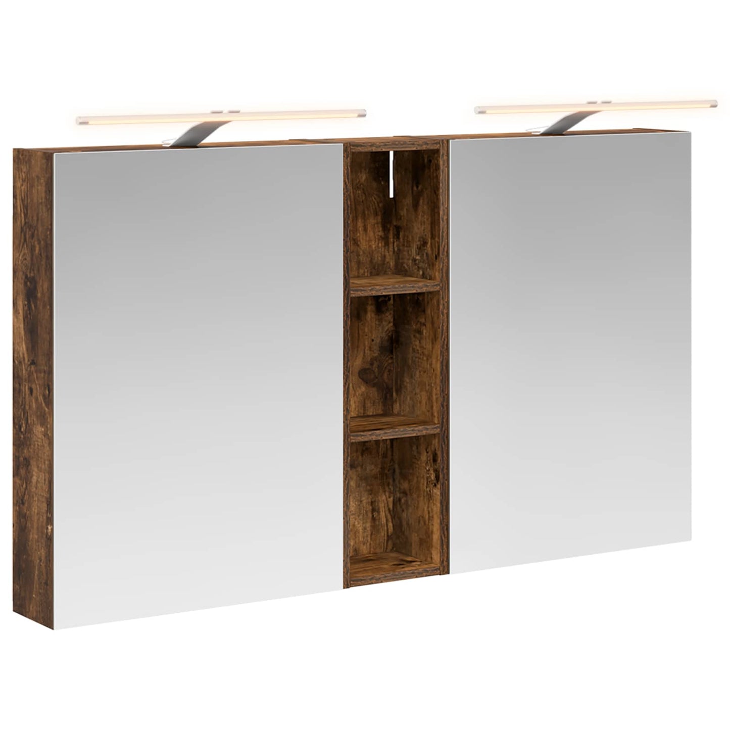 Badkamerkastenset 3 pcs 120 x 14,5 x 70 cm Bewerkt hout