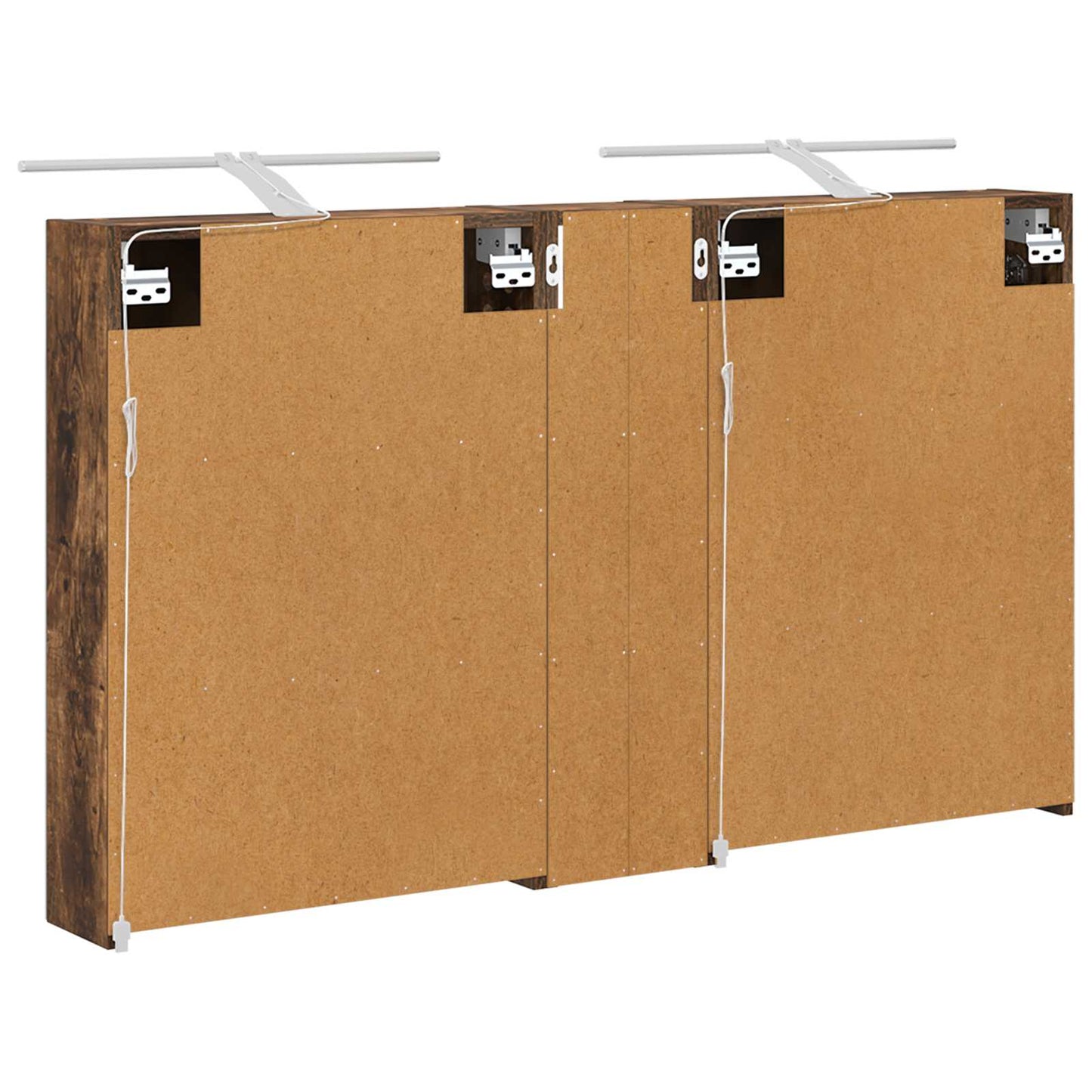 Badkamerkastenset 3 pcs 120 x 14,5 x 70 cm Bewerkt hout