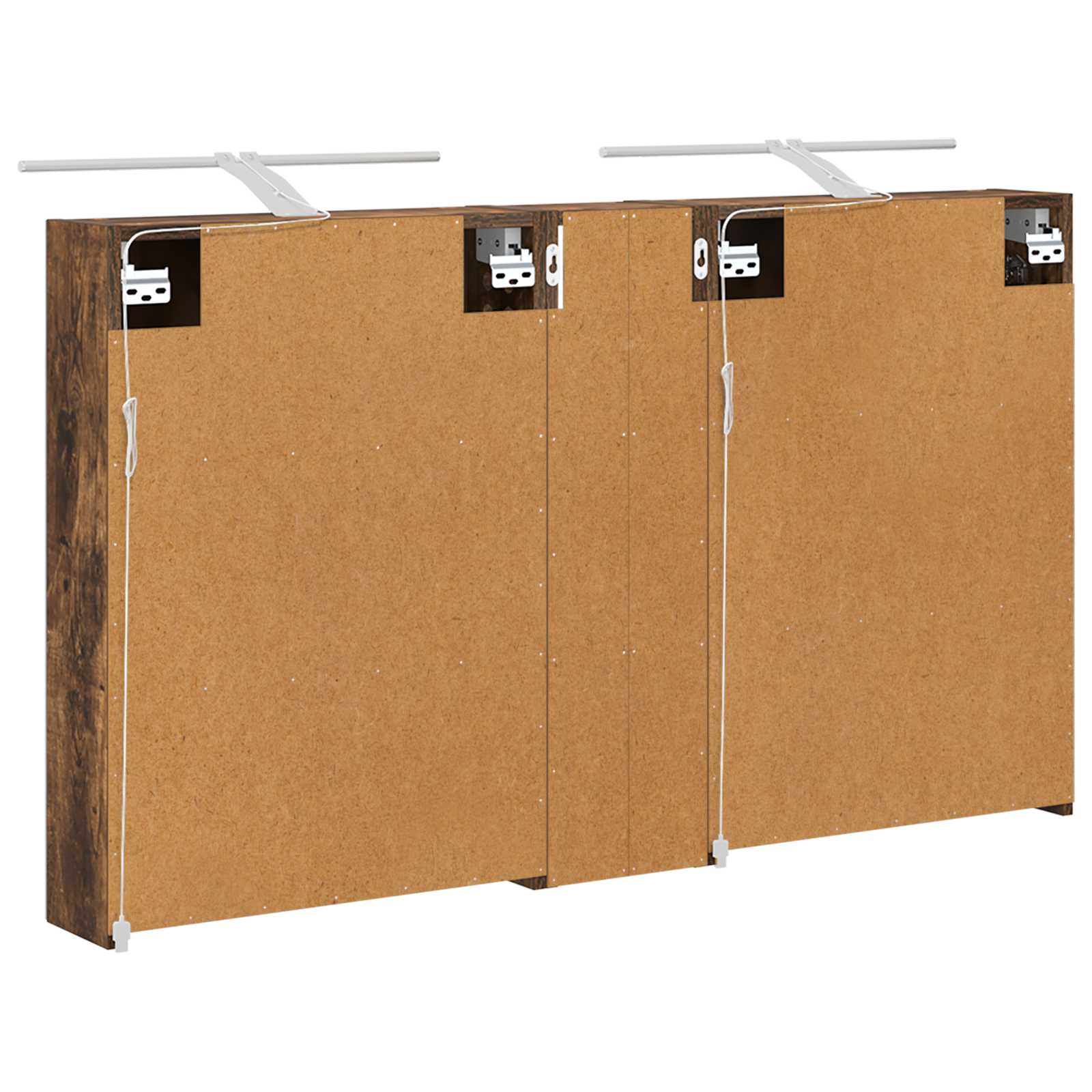 Badkamerkastenset 3 pcs 120 x 14,5 x 70 cm Bewerkt hout