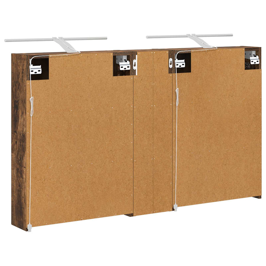 Badkamerkastenset 3 pcs 120 x 14,5 x 70 cm Bewerkt hout