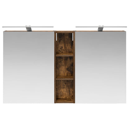 Badkamerkastenset 3 pcs 120 x 14,5 x 70 cm Bewerkt hout