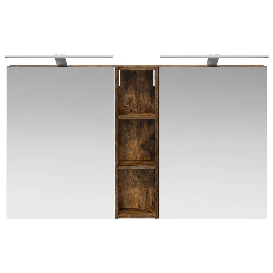 Badkamerkastenset 3 pcs 120 x 14,5 x 70 cm Bewerkt hout