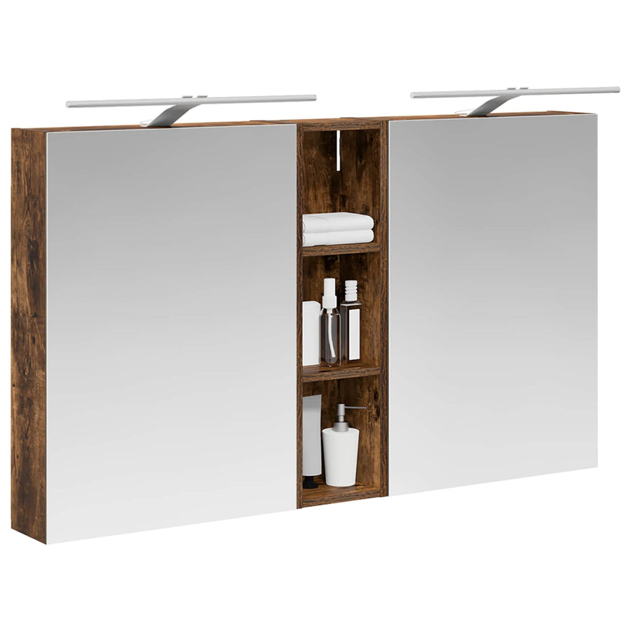 Badkamerkastenset 3 pcs 120 x 14,5 x 70 cm Bewerkt hout