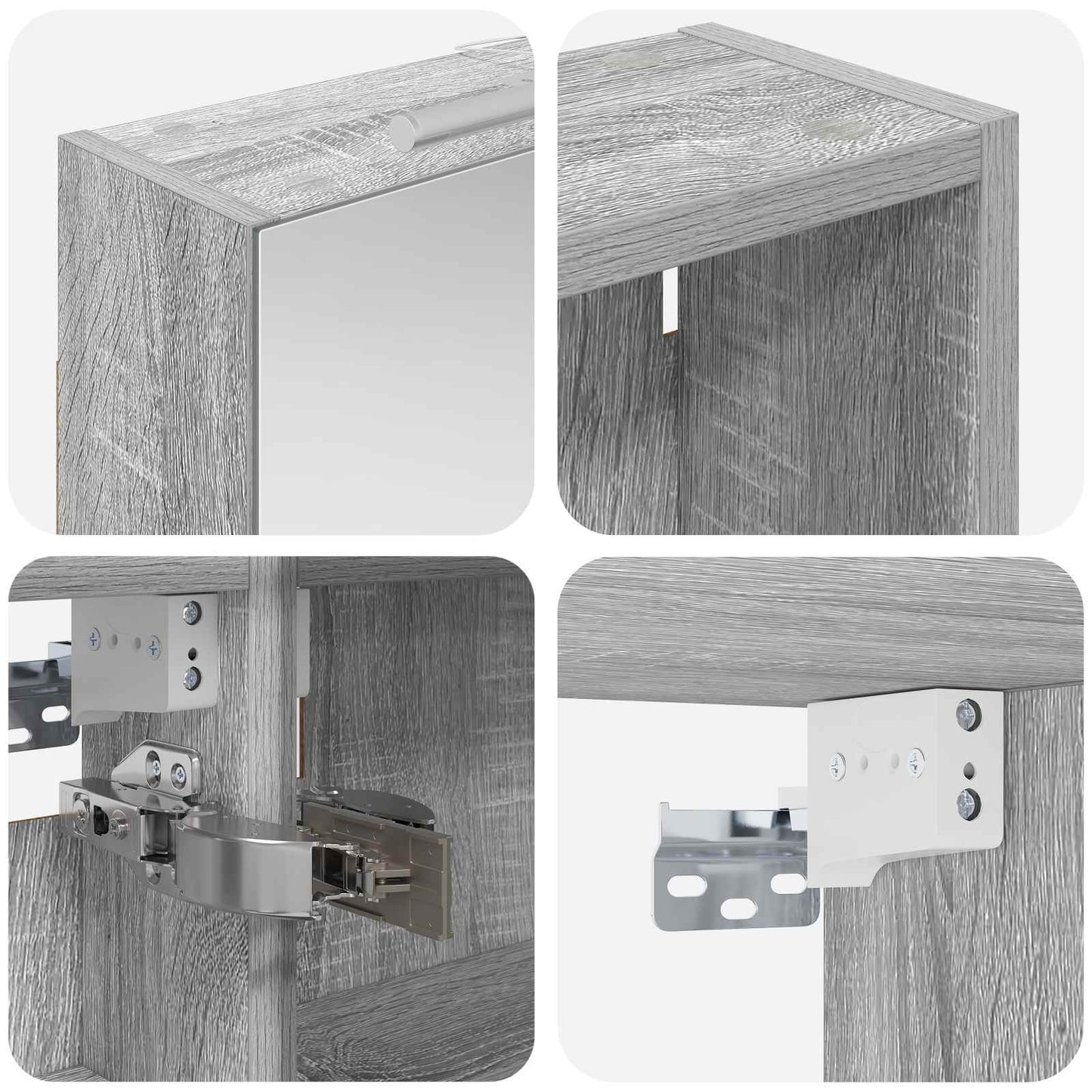 Badkamerkastenset 3 pcs 120 x 14,5 x 70 cm Bewerkt hout