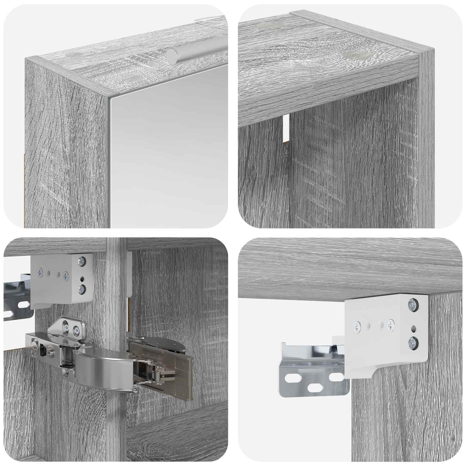 Badkamerkastenset 3 pcs 120 x 14,5 x 70 cm Bewerkt hout