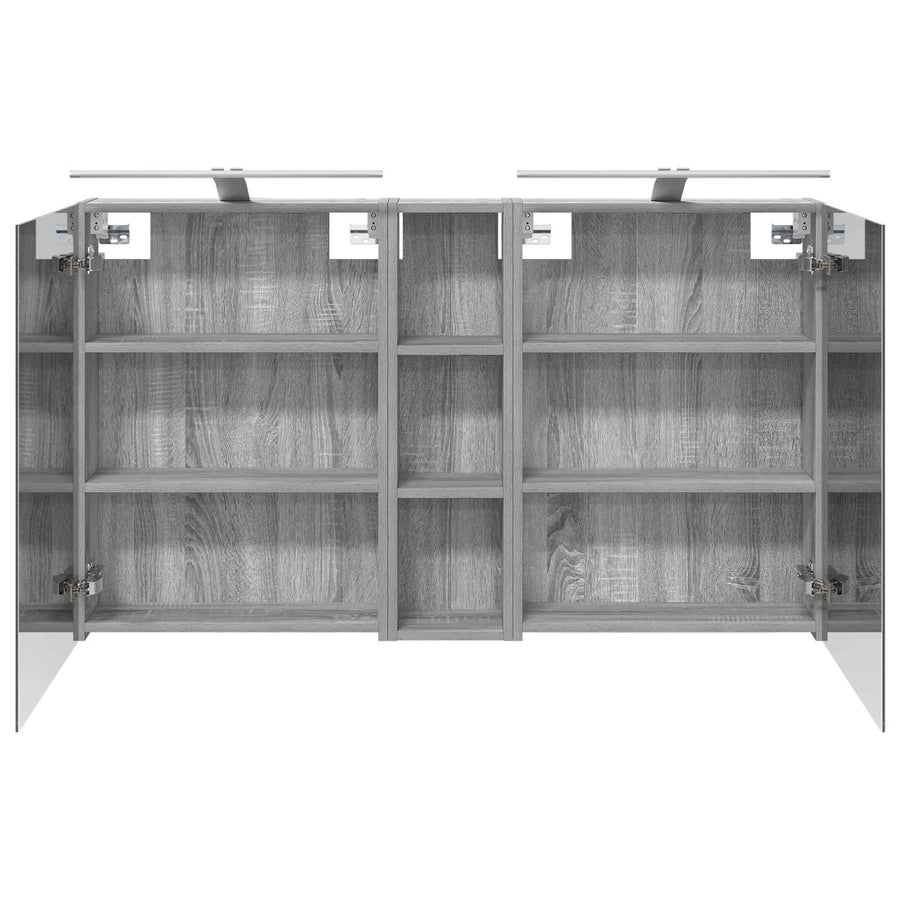 Badkamerkastenset 3 pcs 120 x 14,5 x 70 cm Bewerkt hout