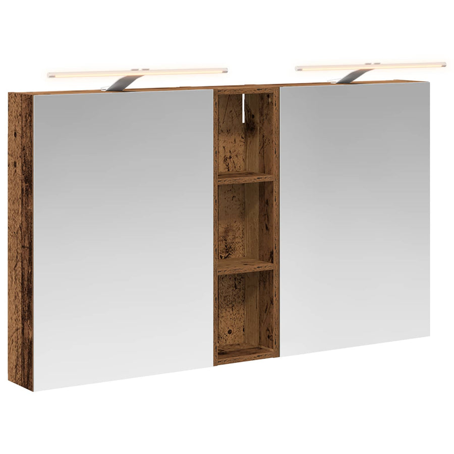 Badkamerkastenset 3 pcs 120 x 14,5 x 70 cm Bewerkt hout