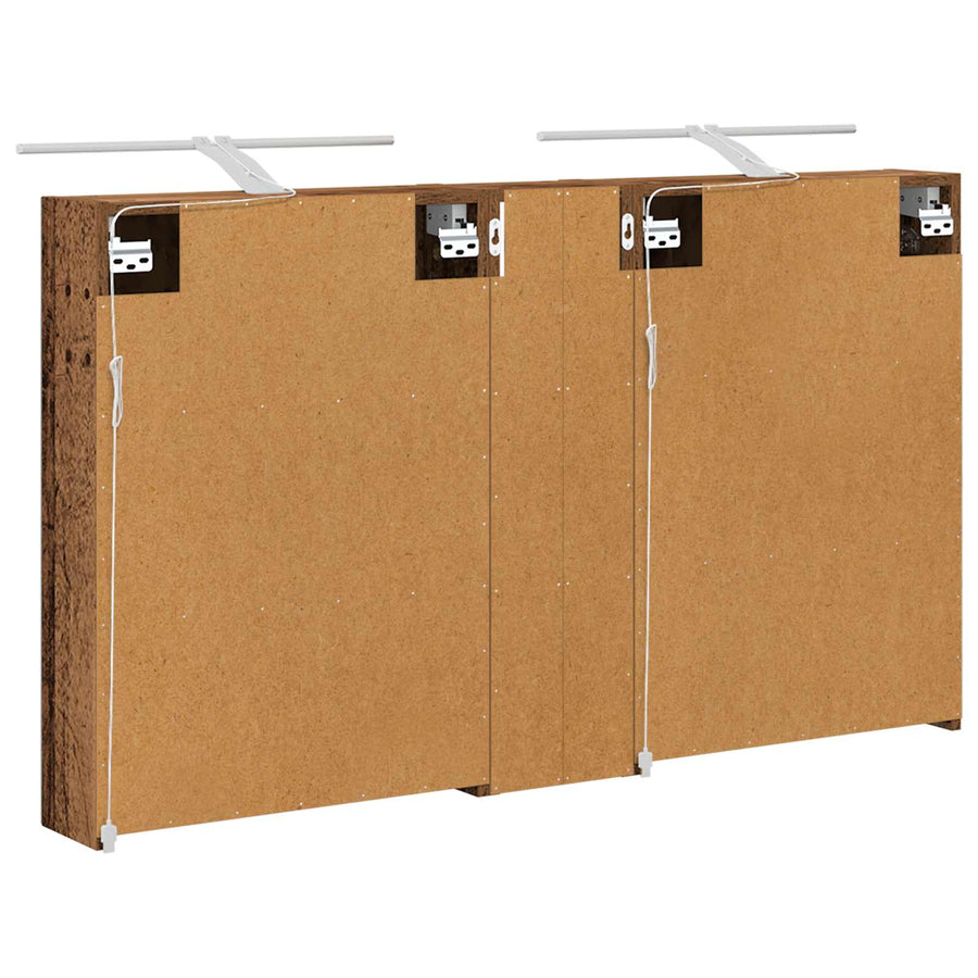 Badkamerkastenset 3 pcs 120 x 14,5 x 70 cm Bewerkt hout
