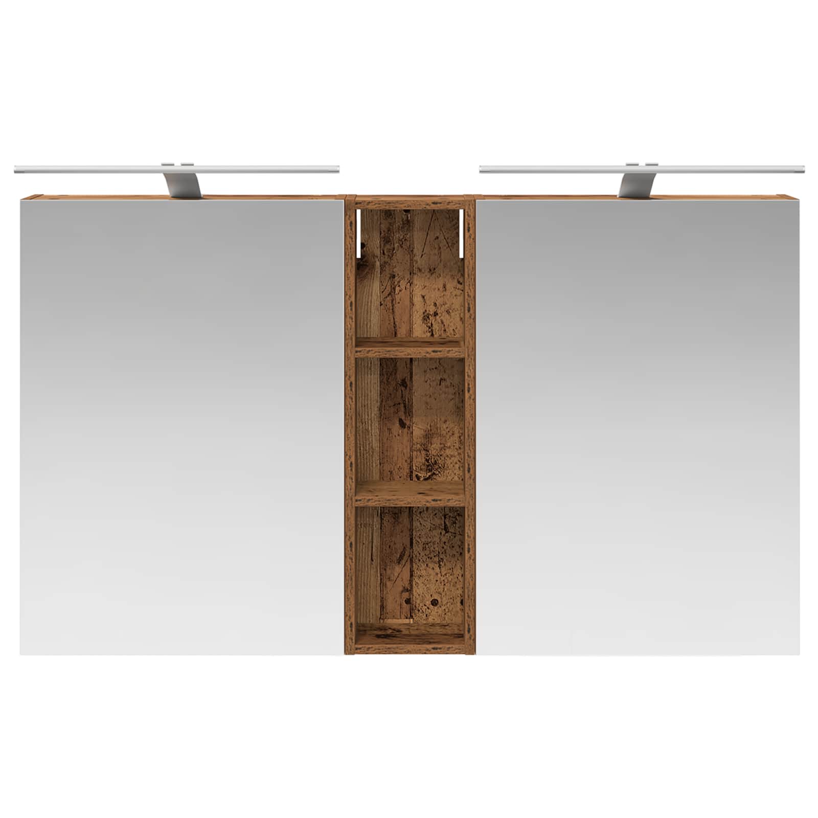 Badkamerkastenset 3 pcs 120 x 14,5 x 70 cm Bewerkt hout