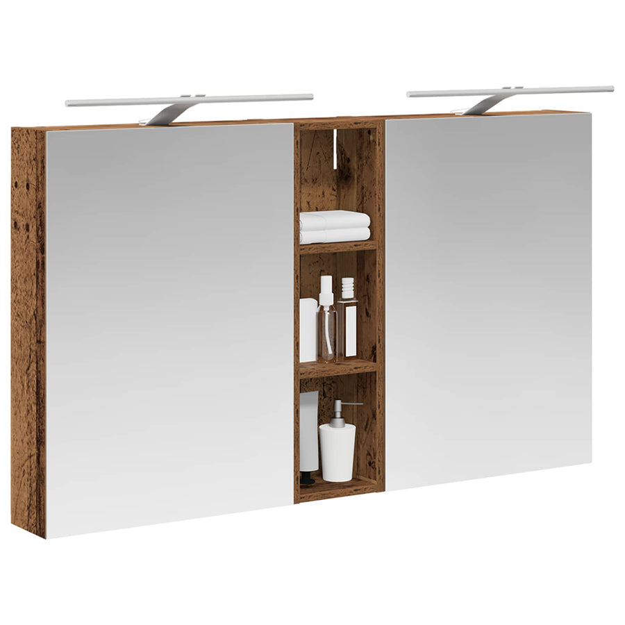 Badkamerkastenset 3 pcs 120 x 14,5 x 70 cm Bewerkt hout