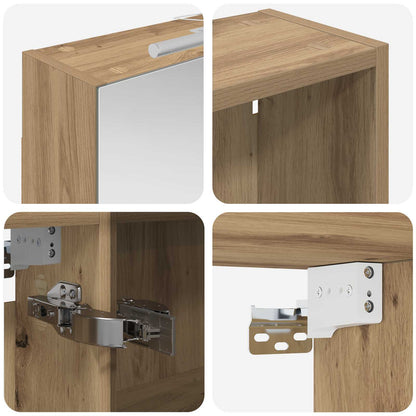 Badkamerkastenset 3 pcs 120 x 14,5 x 70 cm Bewerkt hout