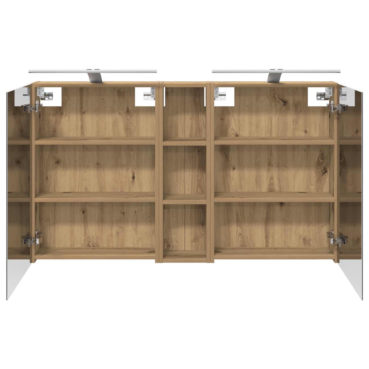 Badkamerkastenset 3 pcs 120 x 14,5 x 70 cm Bewerkt hout