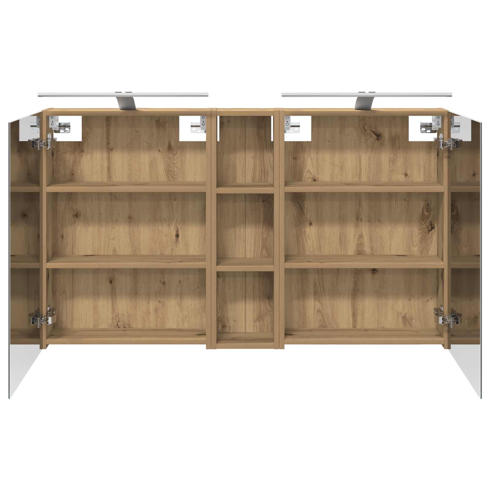 Badkamerkastenset 3 pcs 120 x 14,5 x 70 cm Bewerkt hout