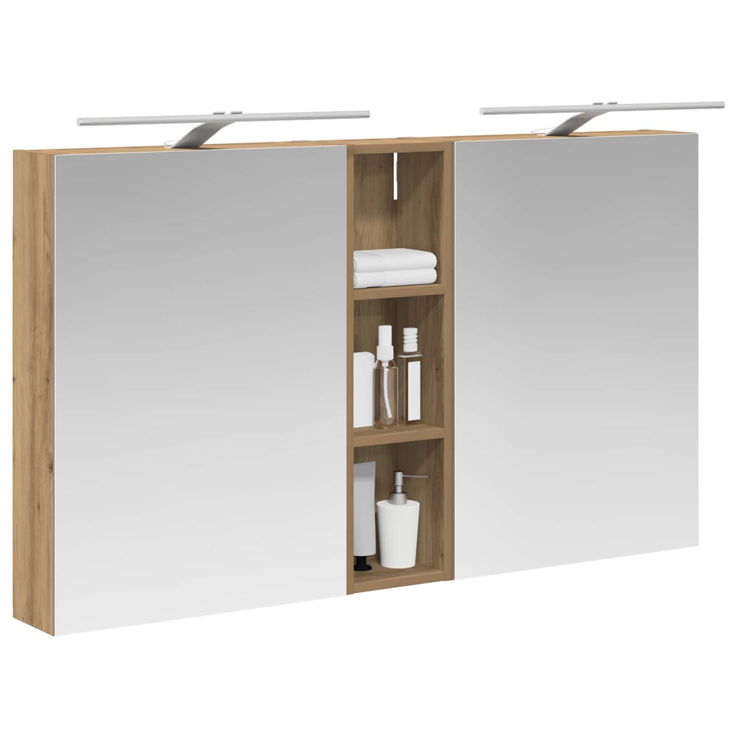 Badkamerkastenset 3 pcs 120 x 14,5 x 70 cm Bewerkt hout