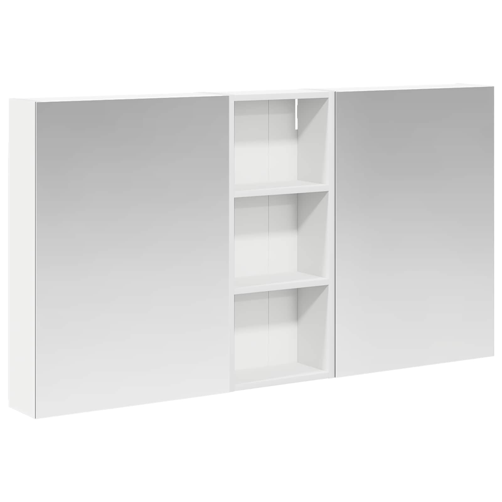 Badkamerkastenset 3 pcs 130 x 14,5 x 70 cm Bewerkt hout