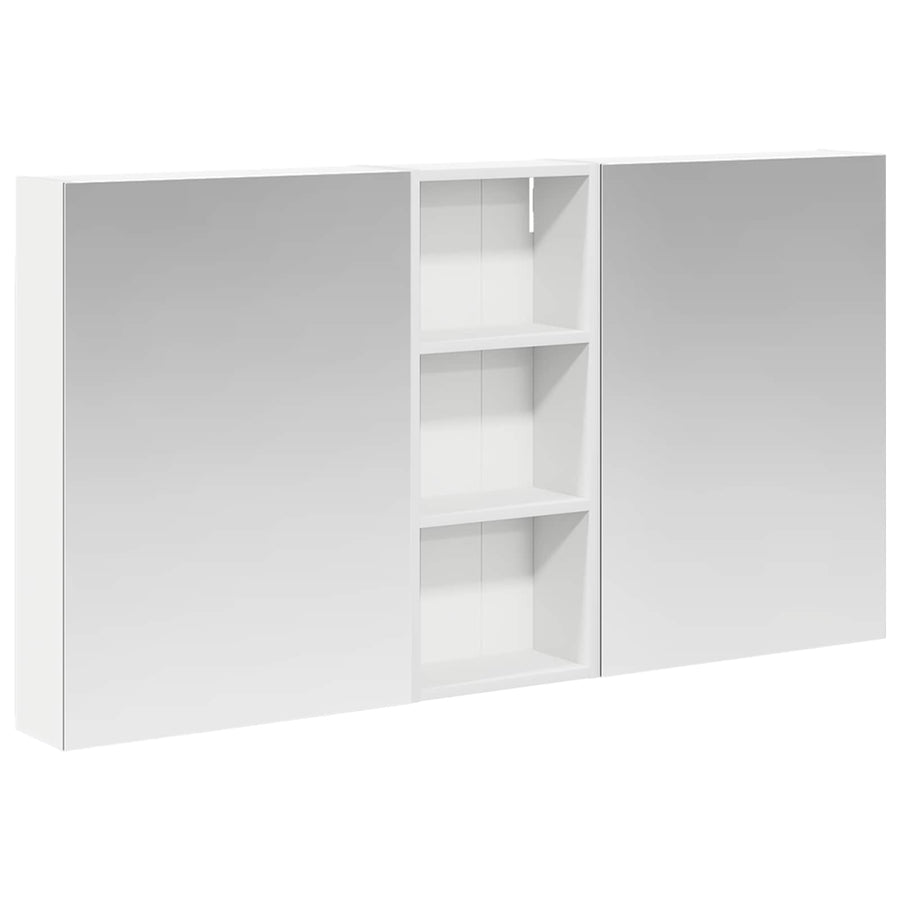 Badkamerkastenset 3 pcs 130 x 14,5 x 70 cm Bewerkt hout