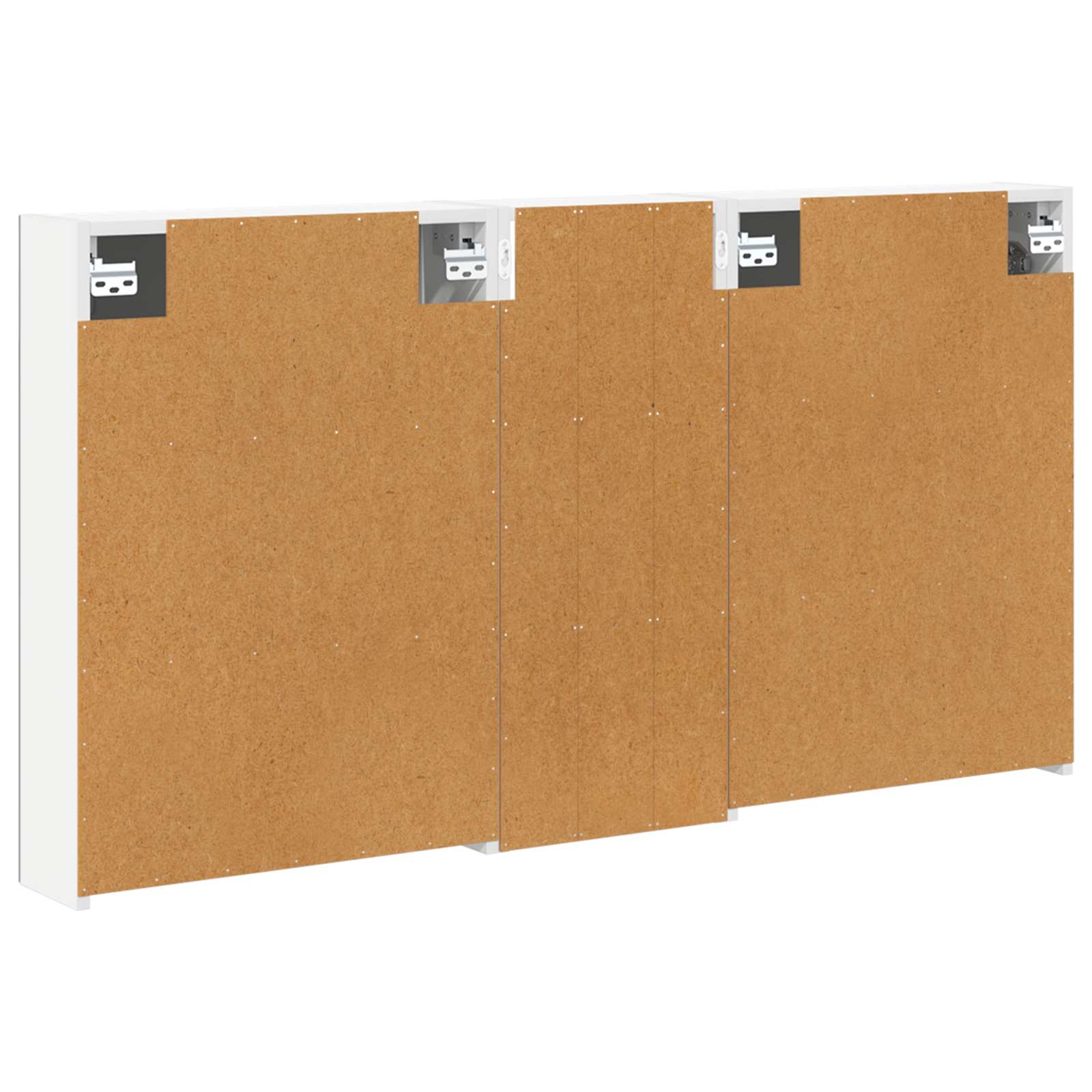 Badkamerkastenset 3 pcs 130 x 14,5 x 70 cm Bewerkt hout