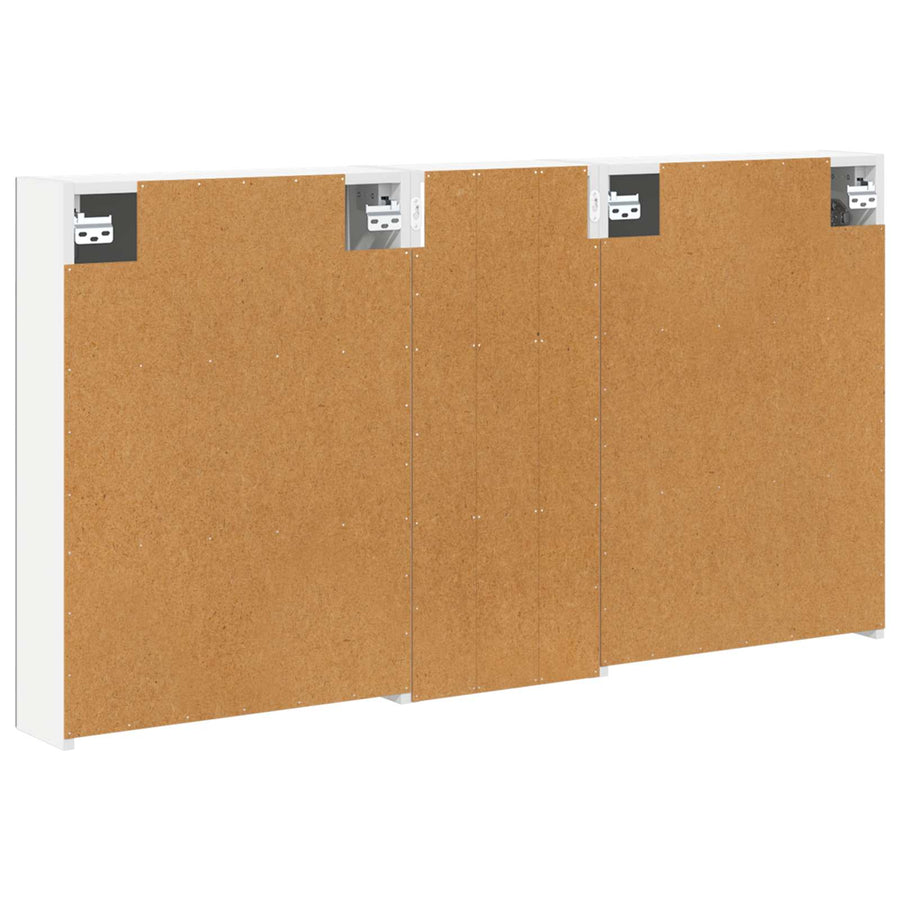 Badkamerkastenset 3 pcs 130 x 14,5 x 70 cm Bewerkt hout