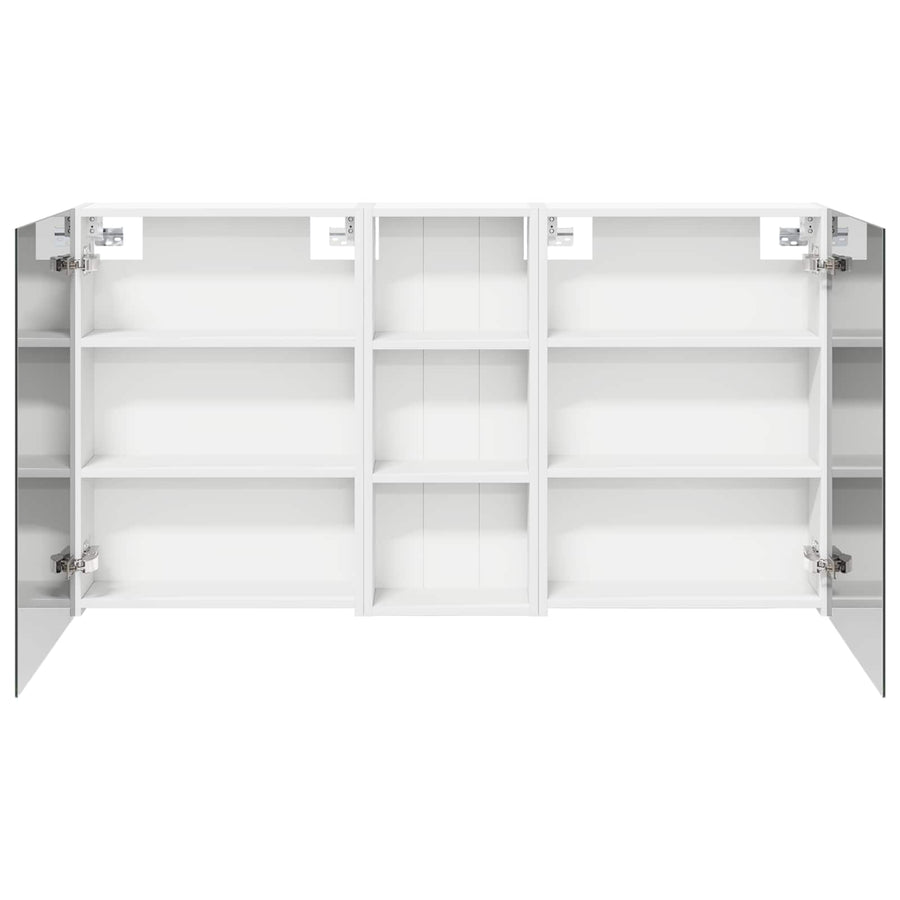 Badkamerkastenset 3 pcs 130 x 14,5 x 70 cm Bewerkt hout