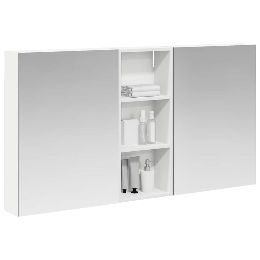 Badkamerkastenset 3 pcs 130 x 14,5 x 70 cm Bewerkt hout