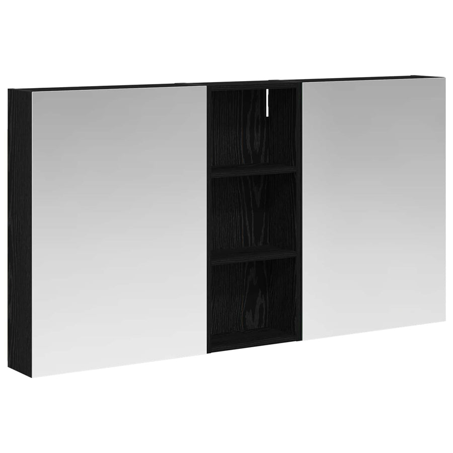 Badkamerkastenset 3 pcs 130 x 14,5 x 70 cm Bewerkt hout