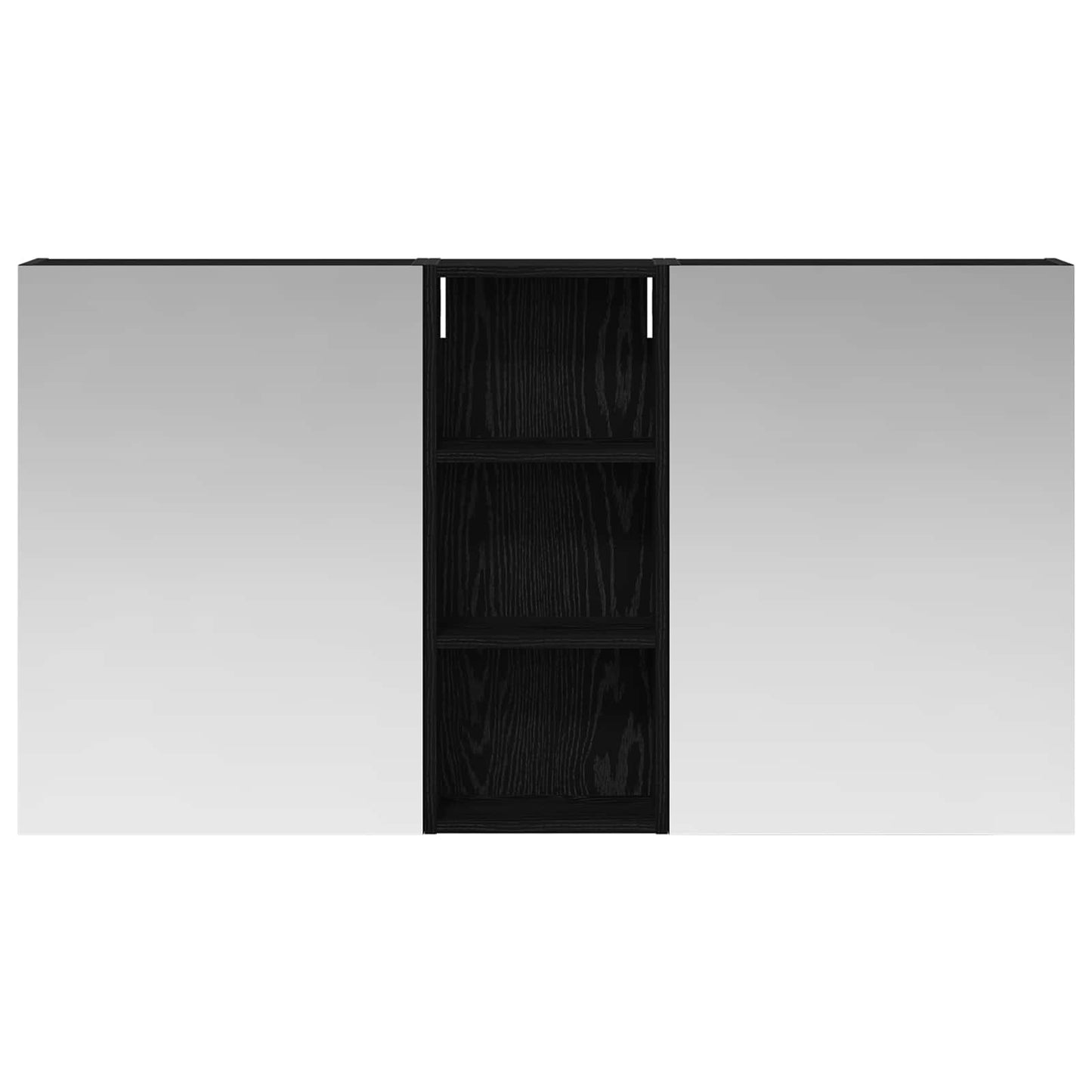 Badkamerkastenset 3 pcs 130 x 14,5 x 70 cm Bewerkt hout