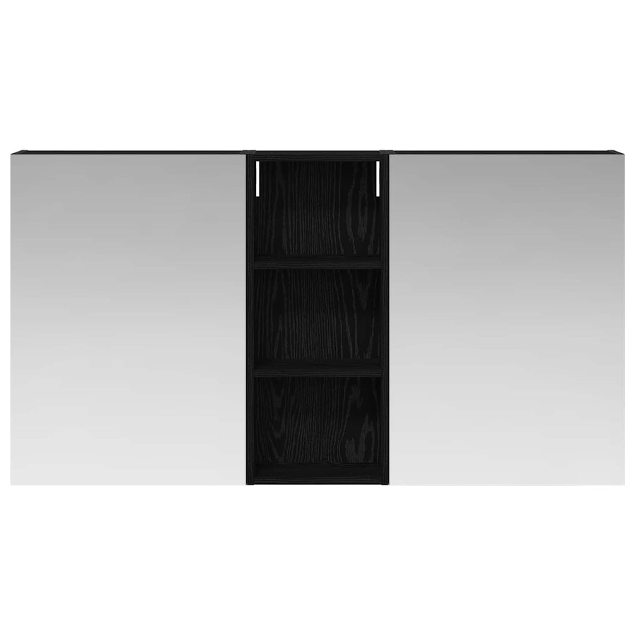 Badkamerkastenset 3 pcs 130 x 14,5 x 70 cm Bewerkt hout