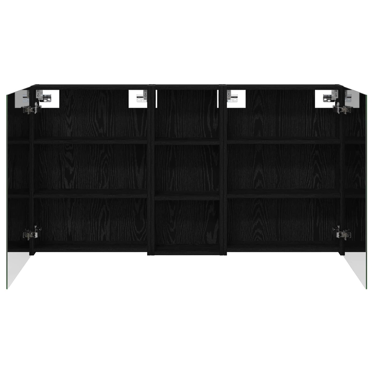 Badkamerkastenset 3 pcs 130 x 14,5 x 70 cm Bewerkt hout
