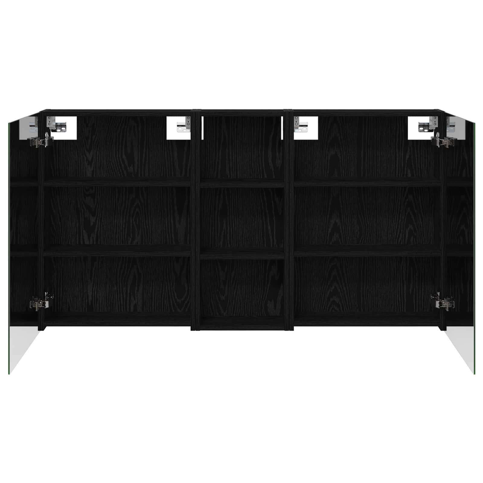 Badkamerkastenset 3 pcs 130 x 14,5 x 70 cm Bewerkt hout