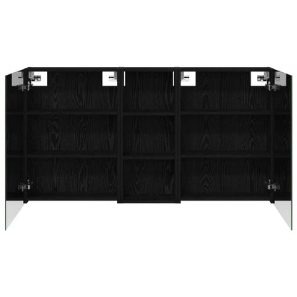 Badkamerkastenset 3 pcs 130 x 14,5 x 70 cm Bewerkt hout