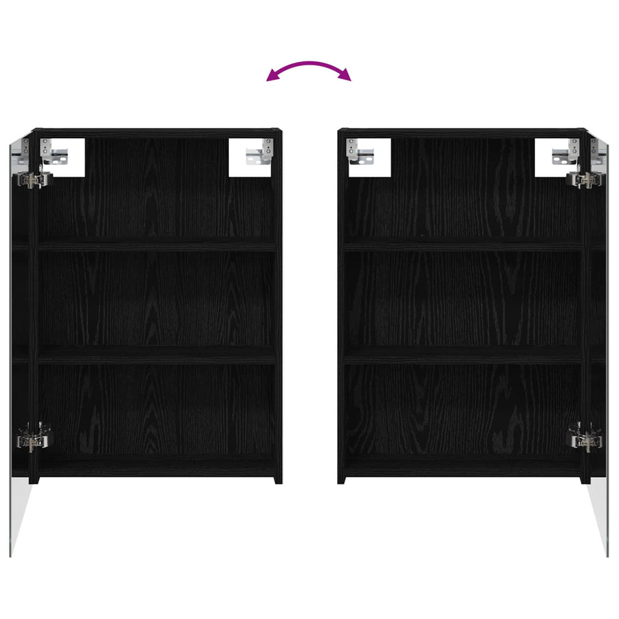 Badkamerkastenset 3 pcs 130 x 14,5 x 70 cm Bewerkt hout