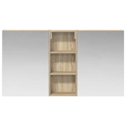 Badkamerkastenset 3 pcs 130 x 14,5 x 70 cm Bewerkt hout